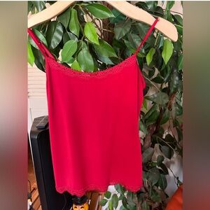 Jockey Red Lace Trim Camisole